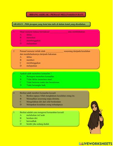 Pemaaf melunakkan hati