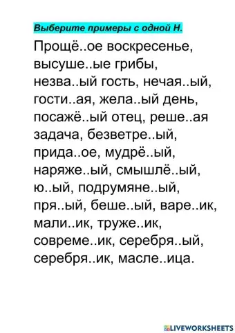 НЕ с существительными, прилагательными , наречиями