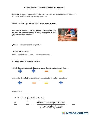 Reparto directamente proporcional