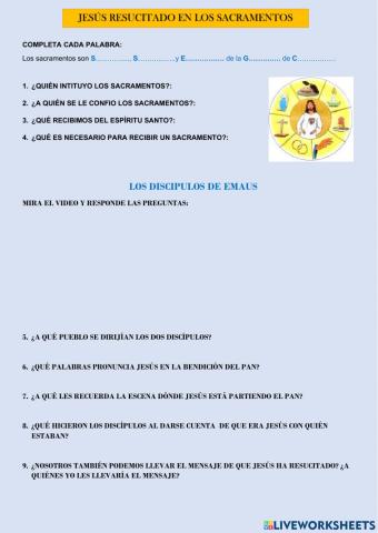 Jesús presente en los sacramentos