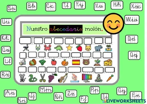 Nuestro abecedario A DE AVESTRUZ B DE BIKINI