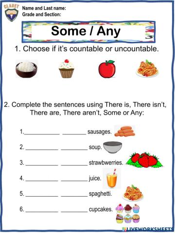 4th. grade. Grammar Unit 6. Eval. Act.