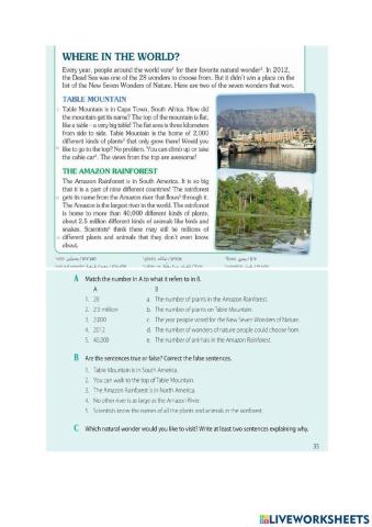 Where in the world text