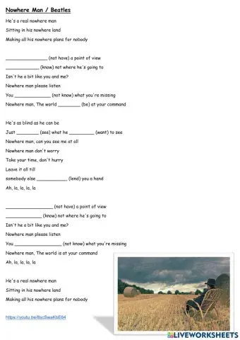 Present Simple, Nowhere Man - Beatles, Dina Shterengas