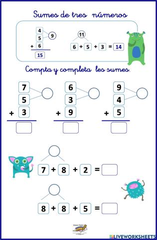 Sumes de tres números