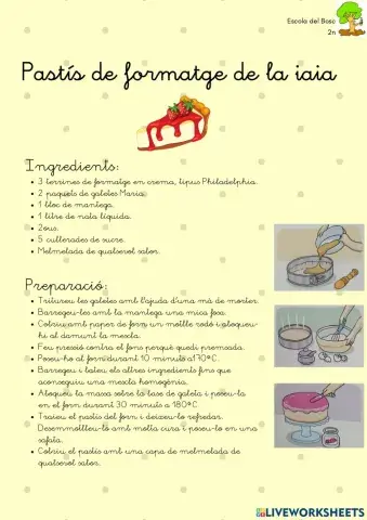 Pastís de formatge de la iaia