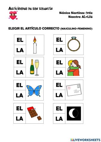 San Valentín -  Artículos definidos
