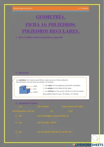 Geometría. Ficha 14.