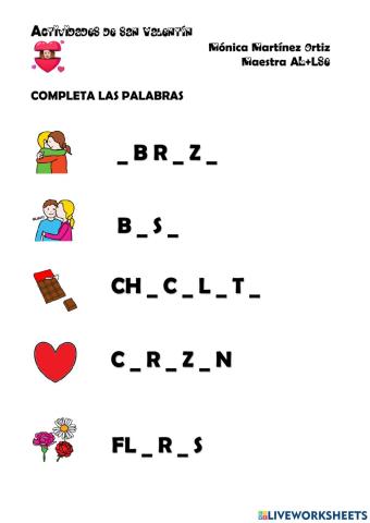 Completa la palabra