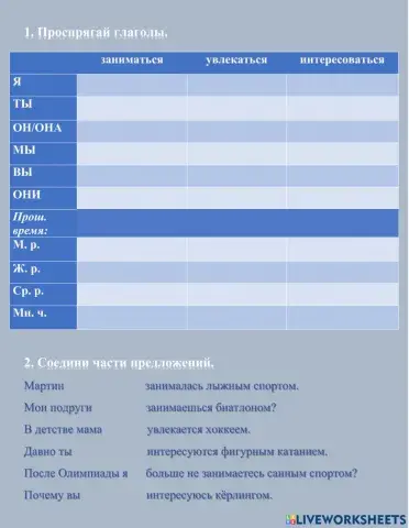 Спряжение глаголов