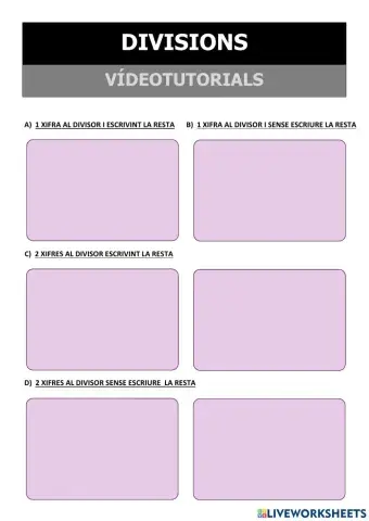 Divisions nivell 5 - Vídeotutorials