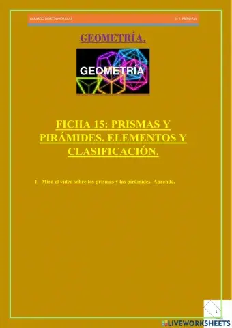 Geometría. Ficha 15.