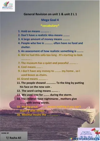 Genera Revision on unit 1