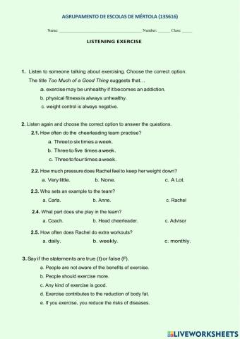 Listening test (Upgrade9)