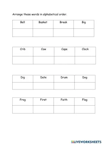 ABC Order with the Second Letter