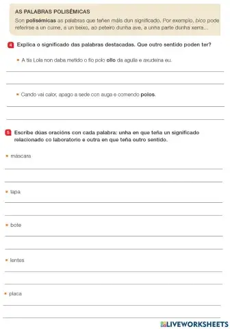 Palabras polisémicas