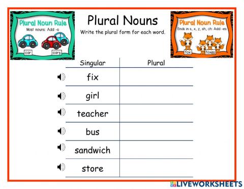 Plural Nouns 4 DJ