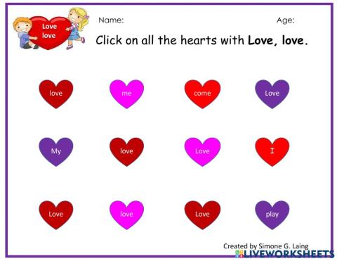 Love Sight Word