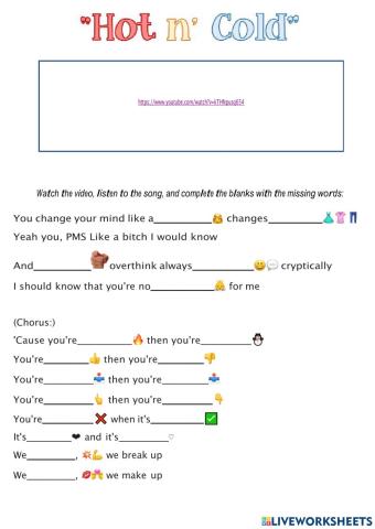 Hot and cold - Adjectives