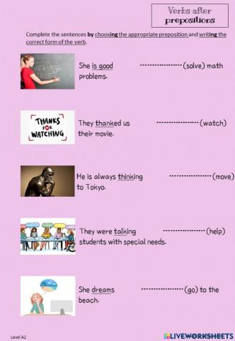 Gerund as the object of the verb 2