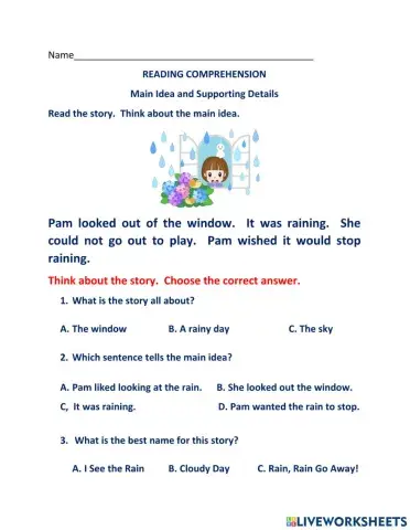 Main Idea and Supporting Details