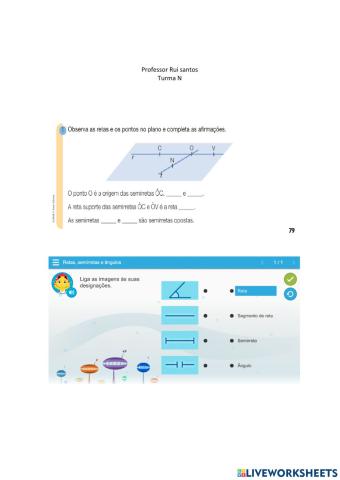 Retas segmentos de reta