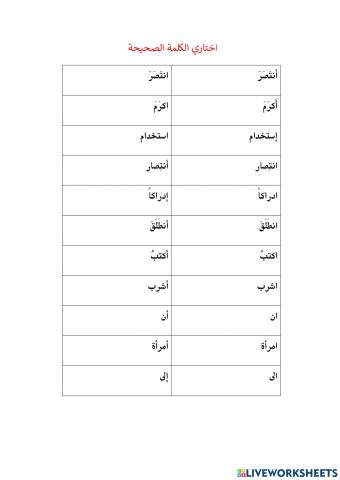 همزة الوصل والقطع