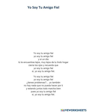Yo soy tu amigo fiel