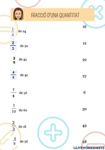 Fracció d'una quantitat
