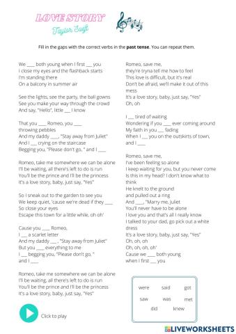 Love story- Taylor swift