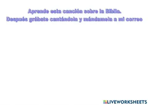 Canción Biblia