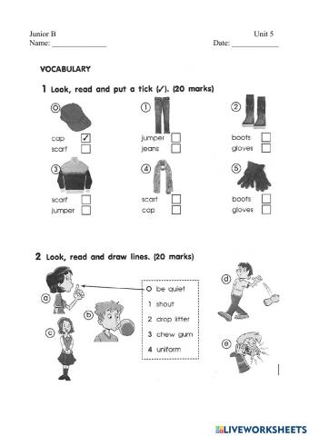Smileys Junior B Unit 5