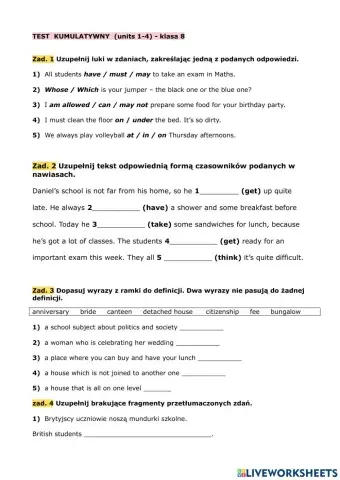 Test kumulatywny units 1-4