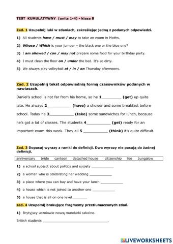 Test kumulatywny units 1-4