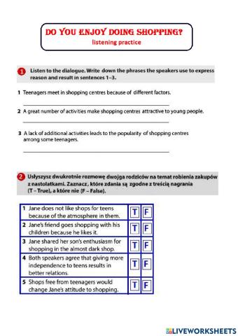 Do you enjoy shopping?