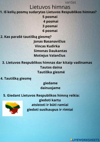 Lietuvos himnas