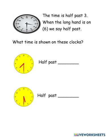 Half past the hour