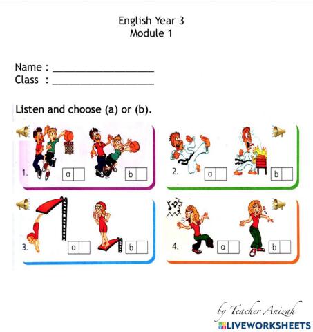 Year 3 Module 1 Listening