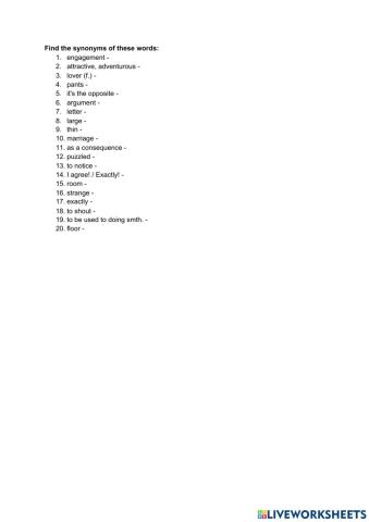 -A Scandal in Bohemia-: find the synonyms