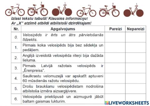 Pareizi- nepareizi apgalvojumi