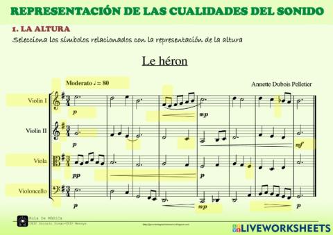 Representación de las cualidades del sonido