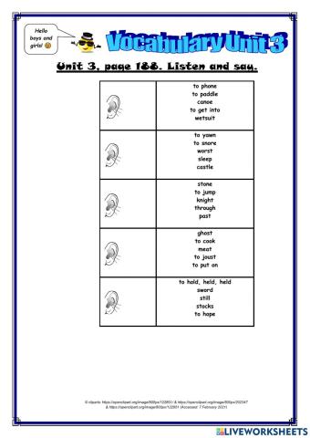 Vocabulary Unit 3 (part 4)