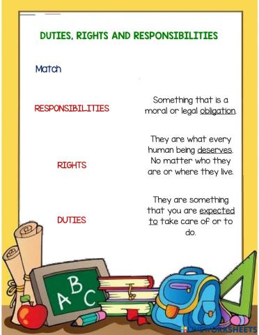 Duties rights and responsibilities