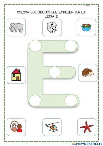 Ficha letra E