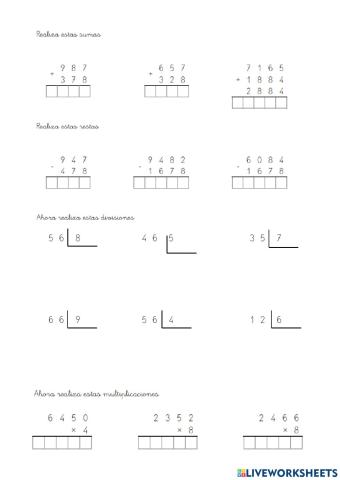 Operaciones básicas