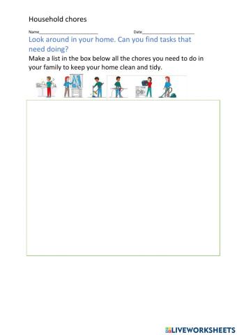 Chores you do at home