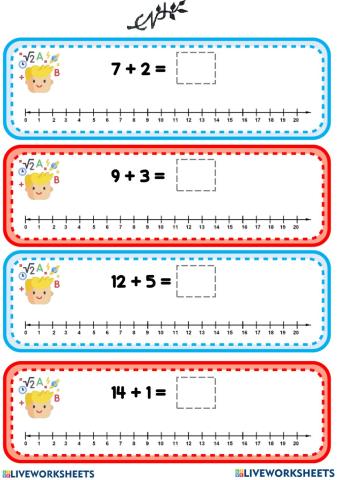Adición en la  Recta Numérica