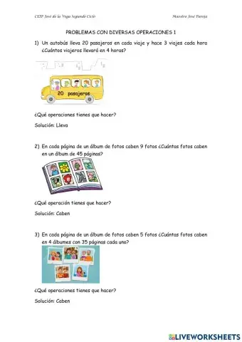 Problemas de varias operaciones 1