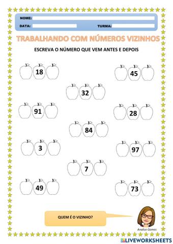 Trabalhando com Números Vizinhos