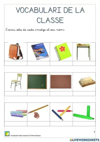 Vocabulari classe